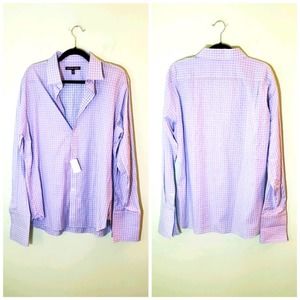 HOST PICK! Michael Kors Blue Checkered Button-Down Shirt Size 34/35 / 16.5